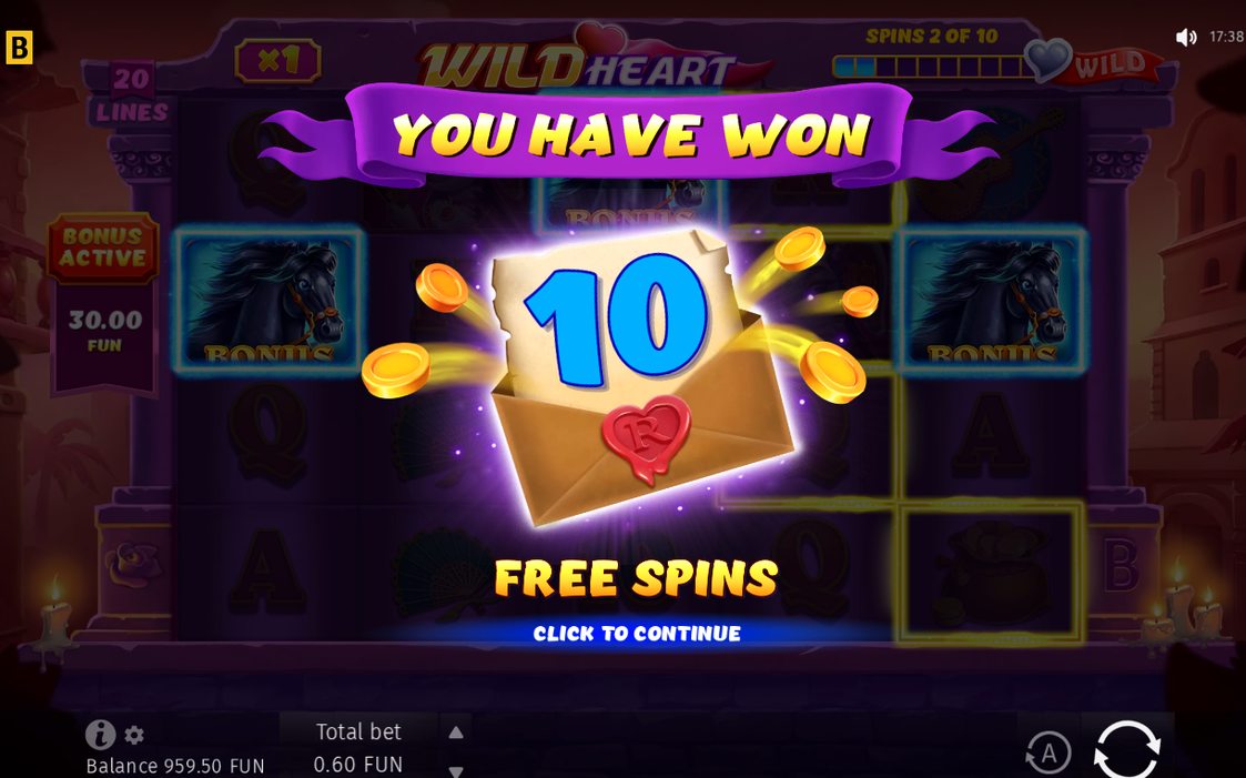 Bonus round showing the Extra Multiplier and framed cells